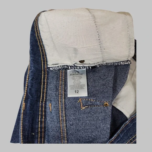Jordache Capri Jeans - Womens Size 12 - Blue - Skinny Crop - Distressed - Picture 5 of 9